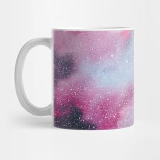 Pink and blue watercolour galaxy Mug